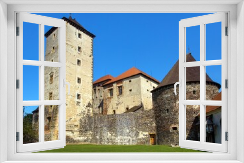 Fototapeta Naklejka Na Ścianę Okno 3D - Svihov castle medieval water fortress, Czech Republic