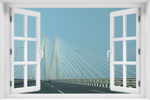 Fototapeta Naklejka Na Ścianę Okno 3D - Mumbai sealink bridge architecture shots