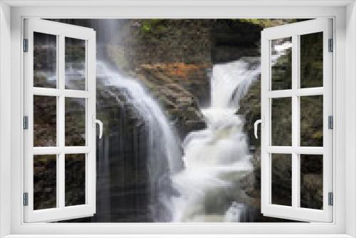 Fototapeta Naklejka Na Ścianę Okno 3D - Watkins Glen Rainbow Falls