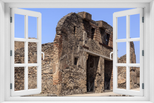 Fototapeta Naklejka Na Ścianę Okno 3D - Ruine einer Bäckerei io Pompeji - Via Stabiane