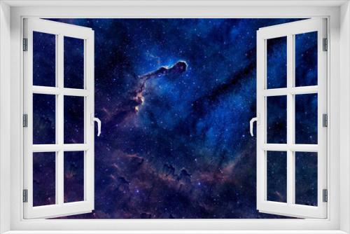 Fototapeta Naklejka Na Ścianę Okno 3D - Blue cosmic nebula. Elements of this image furnished by NASA