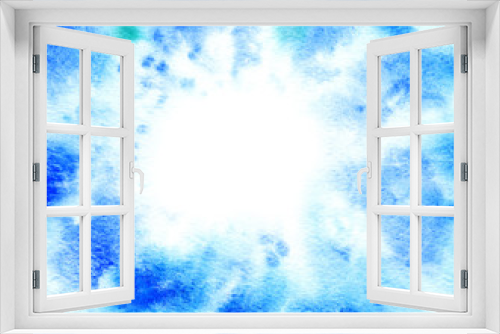 Fototapeta Naklejka Na Ścianę Okno 3D - Blue abstract watercolor background.