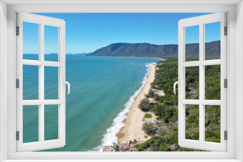 Fototapeta Naklejka Na Ścianę Okno 3D - Blue Sea Meeting the Beach and Rainforest
