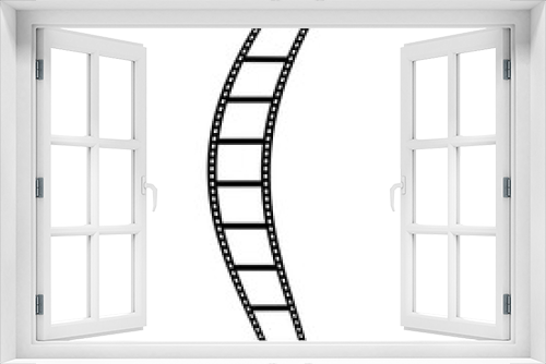 Fototapeta Naklejka Na Ścianę Okno 3D - film strip. film strip on white. Film tape vintage icon isolate. movies film background with flim roll