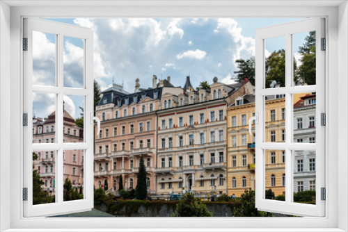 Fototapeta Naklejka Na Ścianę Okno 3D - Historical Buildings in Karlovy Vary, Carlsbad