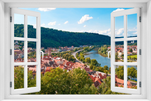 Fototapeta Naklejka Na Ścianę Okno 3D - Blick auf die Altstadt von Wertheim am Main