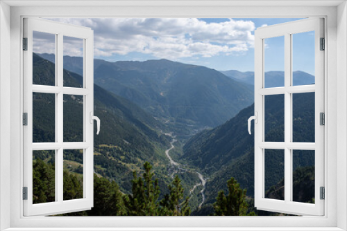 Fototapeta Naklejka Na Ścianę Okno 3D - canillo valley in andorra views from the mirador del quer mountain