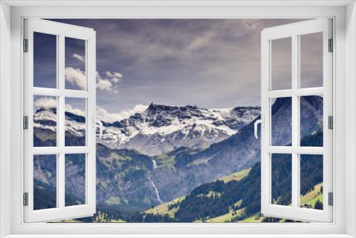 Fototapeta Naklejka Na Ścianę Okno 3D - Malerisches Bergpanorama