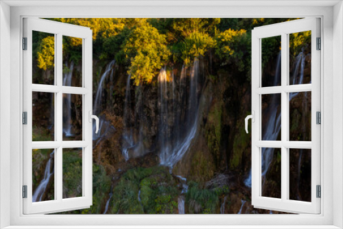 Fototapeta Naklejka Na Ścianę Okno 3D - Girlevik Waterfall. Summer season. Girlevik Village Caglayan Subdistrict, Erzincan, Turkey