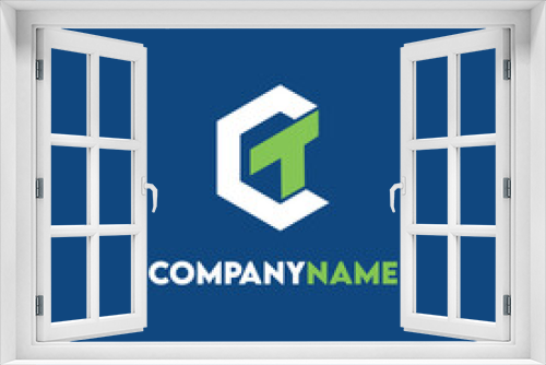 Combination of C and T letters logo. Modern and Geometric Company Logo.