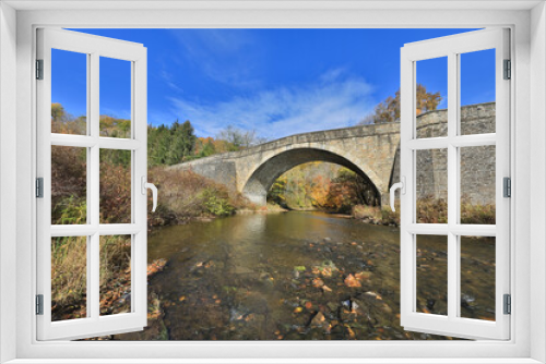 Fototapeta Naklejka Na Ścianę Okno 3D - The Casselman River Bridge in Fall