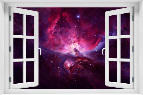 Fototapeta Naklejka Na Ścianę Okno 3D - Beautiful galaxy of red color with stars. Elements of this image were furnished by NASA.