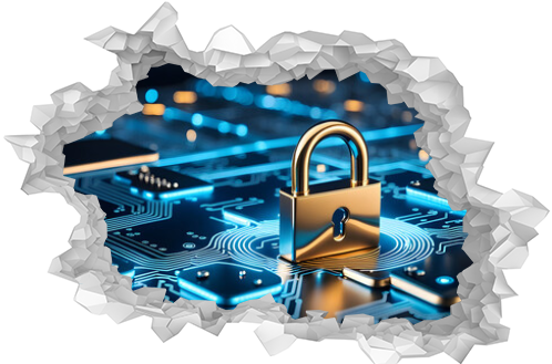 cybersecurity service concept of motherboard and safety authentication network or AI regulation laws with login and connecting.