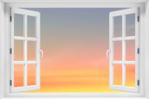 Fototapeta Naklejka Na Ścianę Okno 3D - Sunset Sky Background,Sunrise with Yellow and Blue Sky,Nature Landscape Dramtic Golden Hour with twilight Sky in Evening after Sun Dawn,Vector Horizon Banner Sunlight for Four Seasons concept