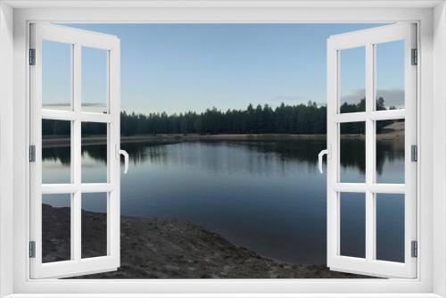 Fototapeta Naklejka Na Ścianę Okno 3D - Small pond evening view