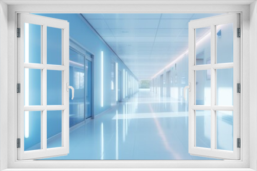 blurry hospital corridor with a luxurious and abstract design.,