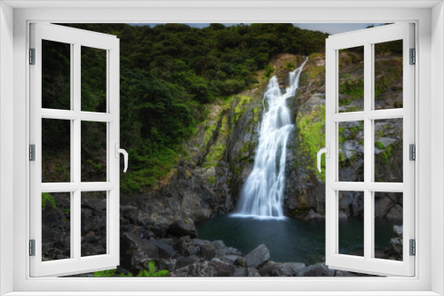 Fototapeta Naklejka Na Ścianę Okno 3D - waterfall in the forest, no people Ohki falls Yakushima