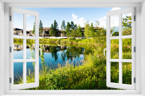 Fototapeta Naklejka Na Ścianę Okno 3D - Landscape of the beautiful pond