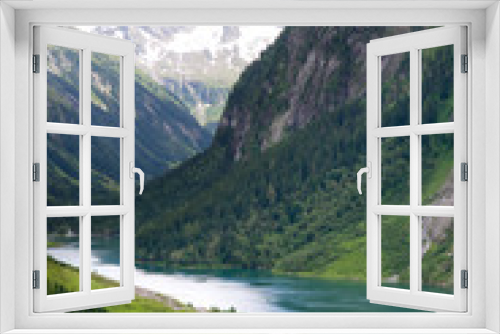 Fototapeta Naklejka Na Ścianę Okno 3D - Stillup Speichersee - Zillertal - Alpen