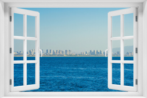 Fototapeta Naklejka Na Ścianę Okno 3D - Panoramic view go modern building on Haifa beach, Israel