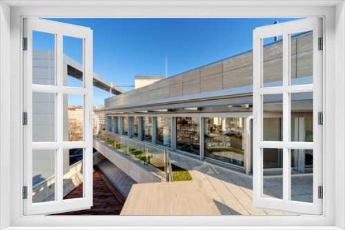 Fototapeta Naklejka Na Ścianę Okno 3D - Modern building terrace