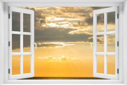 Fototapeta Naklejka Na Ścianę Okno 3D - Beautiful sunset on the seashore, sunset background