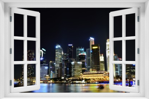 Fototapeta Naklejka Na Ścianę Okno 3D - Singapore bay area city view