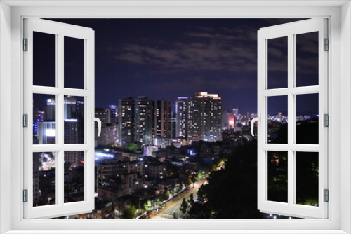 Fototapeta Naklejka Na Ścianę Okno 3D - Night view of Namsan, South Korea on a summer night