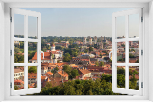 Panorama of the city center of Vilnius, Lithuania