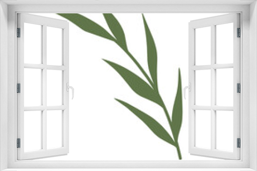 Fototapeta Naklejka Na Ścianę Okno 3D - Green Leaves Element 