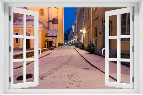 Fototapeta Naklejka Na Ścianę Okno 3D - winter view to tallinn, europe, estonia