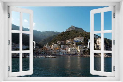 Fototapeta Naklejka Na Ścianę Okno 3D - Cetara - Vista panoramica dal Porto - Costiera Amalfitana