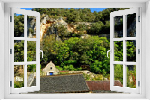 Fototapeta Naklejka Na Ścianę Okno 3D - La Roque Gageac; France - october 7 2023 : the old village