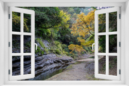 Fototapeta Naklejka Na Ścianę Okno 3D - Usa Waterfall in Japan