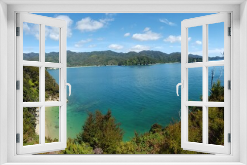 Fototapeta Naklejka Na Ścianę Okno 3D - New Zealand abel tasman turquoise green water sea