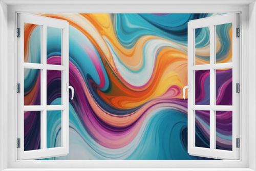 Wallpaper, blend of colors creates transparent waves and color swirls. for posters Other printed media