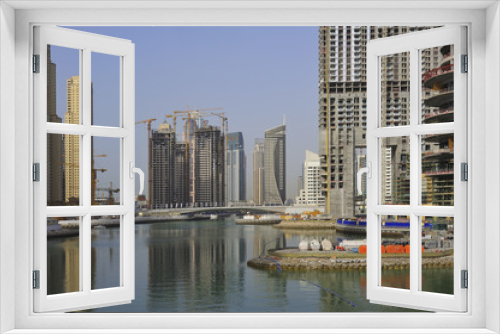 Fototapeta Naklejka Na Ścianę Okno 3D - United Arab Emirates: Dubai skyline with burj al arab tower hote