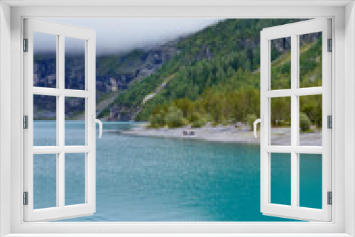 Fototapeta Naklejka Na Ścianę Okno 3D - Oeschinen lake, a UNESCO site, Kandersteg Switzerland 