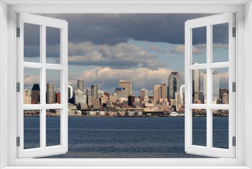 Fototapeta Naklejka Na Ścianę Okno 3D - Seattle downtown skyline panoramic view