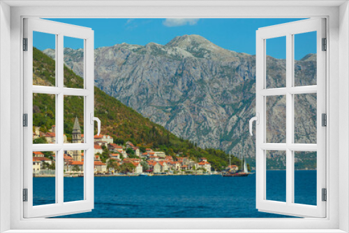 Fototapeta Naklejka Na Ścianę Okno 3D - Perast town in the Bay of Kotor