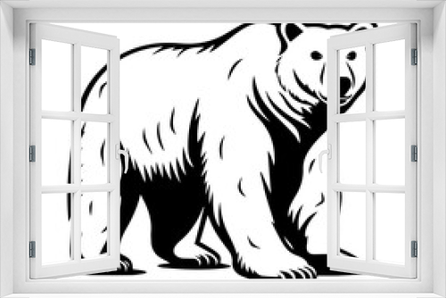 Fototapeta Naklejka Na Ścianę Okno 3D - Majestic Polar Bear Vector Illustration