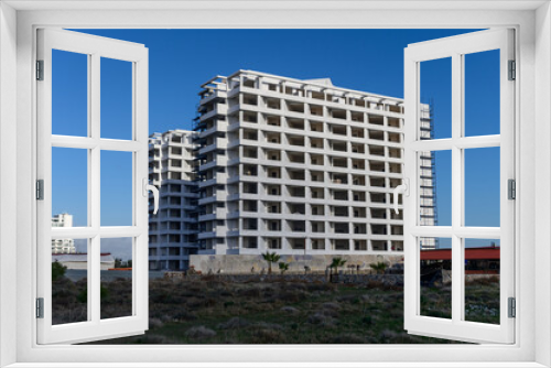 Fototapeta Naklejka Na Ścianę Okno 3D - Construction of a residential complex on the Mediterranean coast 4