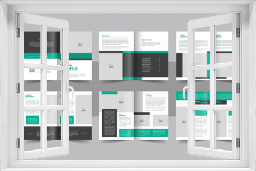 Corporate company profile brochure template design, Minimalist corporate brochure design layout