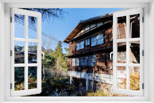 Fototapeta Naklejka Na Ścianę Okno 3D - old house in Tsumago-juku, Nagano Japan