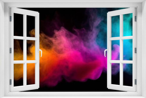 vibrant colorful smoke on black background wallpaper