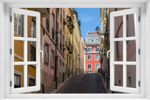Fototapeta Naklejka Na Ścianę Okno 3D - Lisbon. Portugal. Street of old town