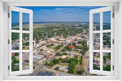 Aerial View of Gonzales, Texas in Summer