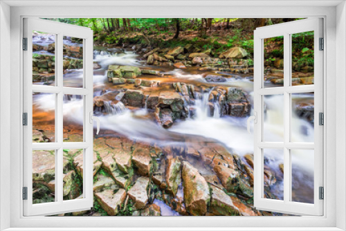 Fototapeta Naklejka Na Ścianę Okno 3D - Mountain stream full of clean water