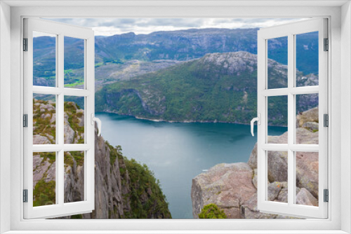 Fototapeta Naklejka Na Ścianę Okno 3D - Landscape of the Preikestolen (Norway)