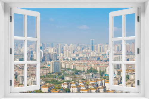Fototapeta Naklejka Na Ścianę Okno 3D - mianyang,china, city panorama  with blue sky